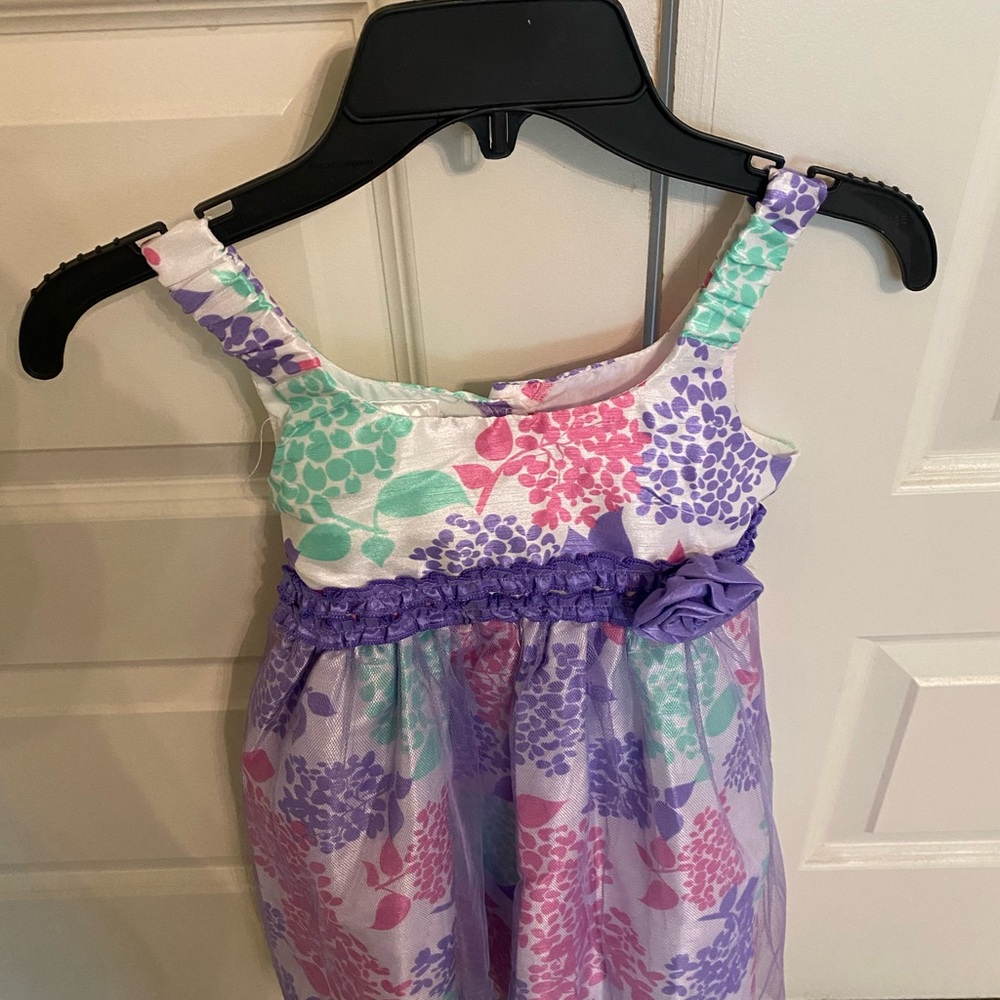 Floral Dress with Purple Accents